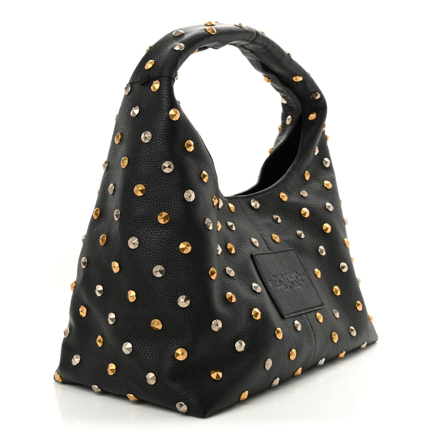 Marc Jacobs Grained Calfskin  Glam Studs The Sack Bag Black 3 of 10