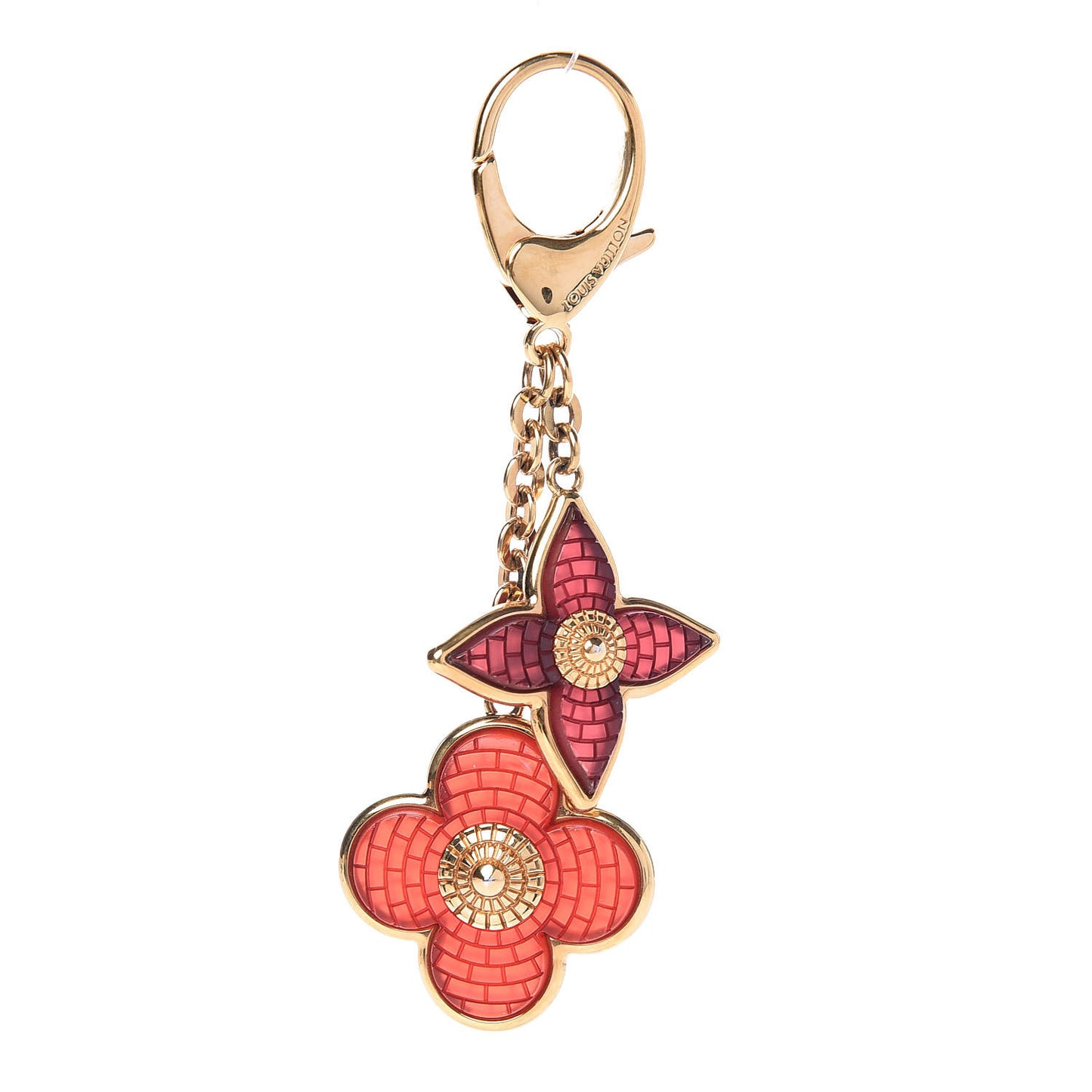 Mosaic Blooming Flowers Bag Charm Key Holder