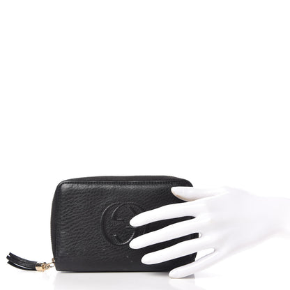 Gucci Pebbled Calfskin Medium Soho Zip Around Wallet Black 2 of 9