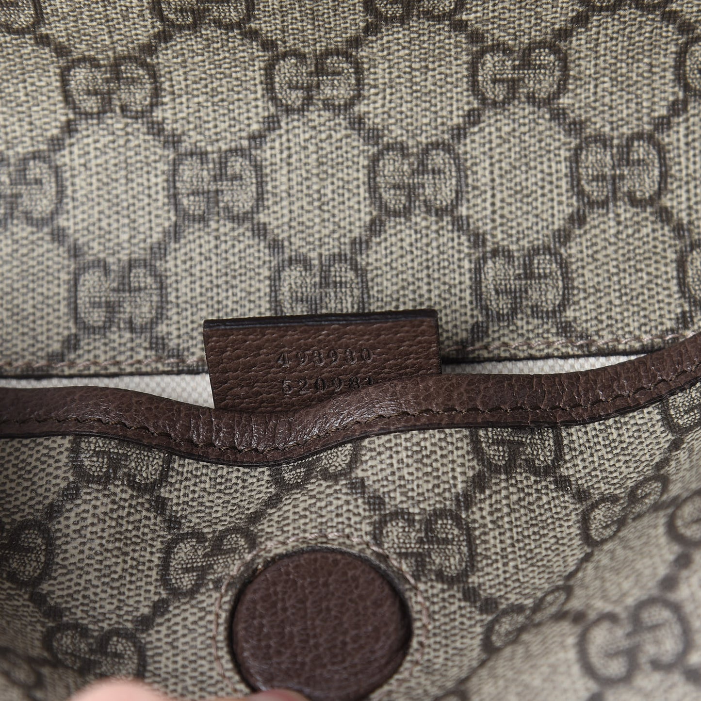 GG Supreme Monogram Neo Vintage Web Belt Bag Brown