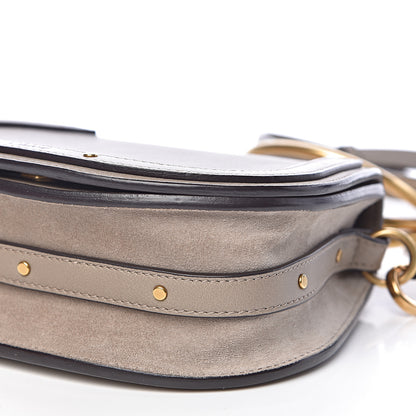 Chloe Calfskin Suede Small Nile Bracelet Bag Motty Grey 8 of 9