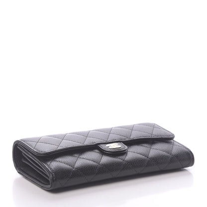 Chanel Caviar Quilted Large Flap Wallet Black 4 of 9