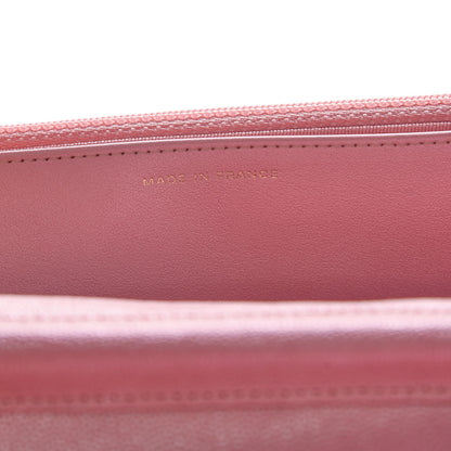 Chanel Iridescent Caviar Quilted Wallet on Chain WOC Rose Pink 7 of 9
