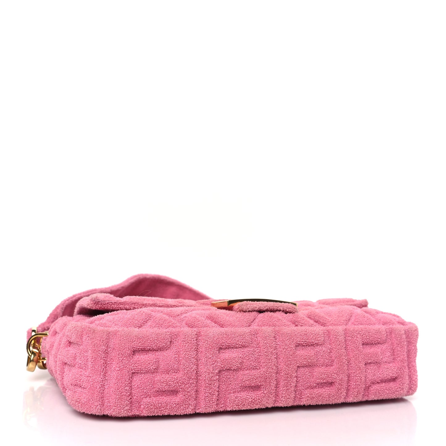 Terry Cloth Vitello Century Matte FF 1974 Embossed Baguette Lollypop
