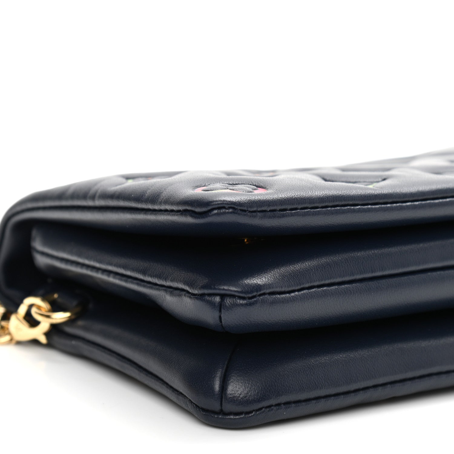 Louis Vuitton Lambskin Embossed Monogram LV Garden Pochette Coussin Navy 8 of 9