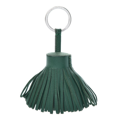Hermes Lambskin Carmen Tassel Key Holder Malachite 1 of 4