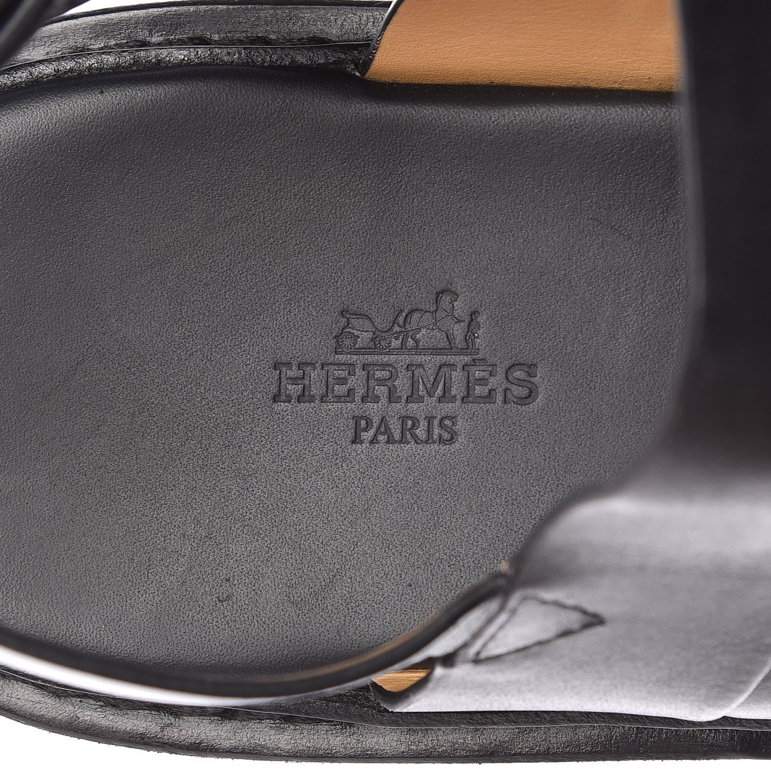 Hermes Calfskin Mens Buckle Sandals 43 Black 9 of 10