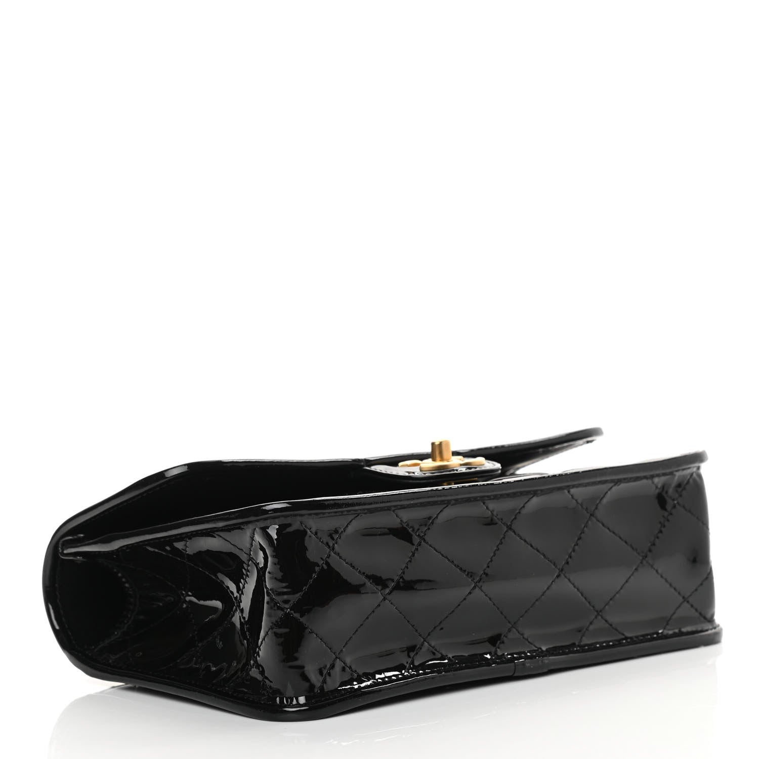 Chanel Patent Quilted Small School Memory Top Handle Flap Black 4 of 12