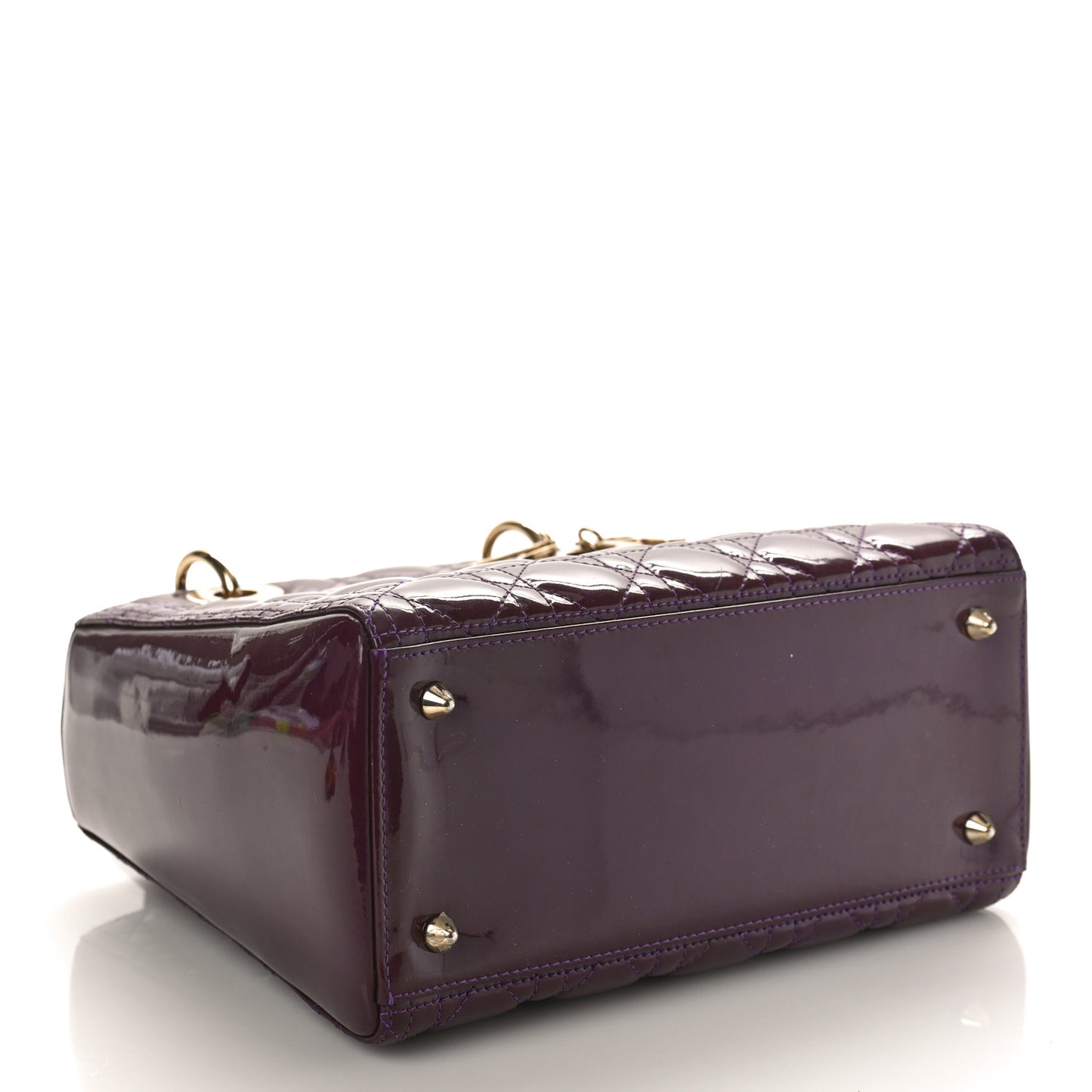 Patent Cannage Medium Lady Dior Purple
