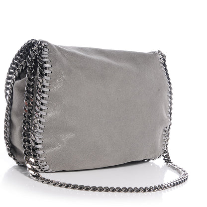 Stella McCartney Faux Leather Shaggy Deer Falabella Shoulder Bag Grey 3 of 6