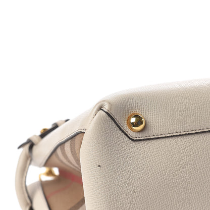 Burberry Derby Calfskin House Check Medium Banner Tote Beige 9 of 16