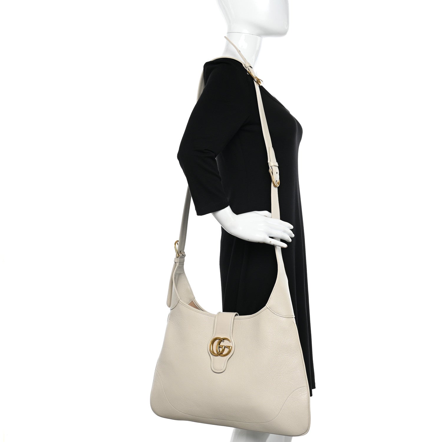 Gucci Goatskin Large Aphrodite Shoulder Bag Mystic White 2 of 12