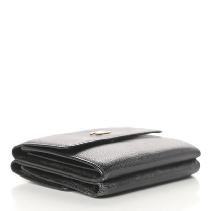 Chanel Goatskin Compact CC Flap Wallet Black 4 of 15