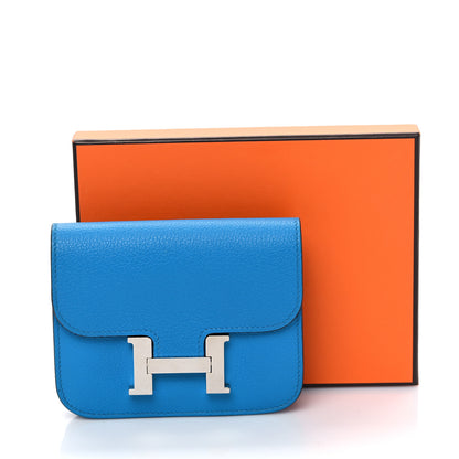 Hermes Evercolor Constance Slim Wallet Bleu Frida 7 of 8