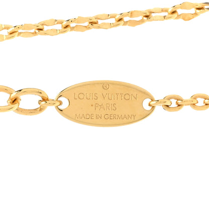 Louis Vuitton Metal Blooming Strass Necklace Gold 6 of 7