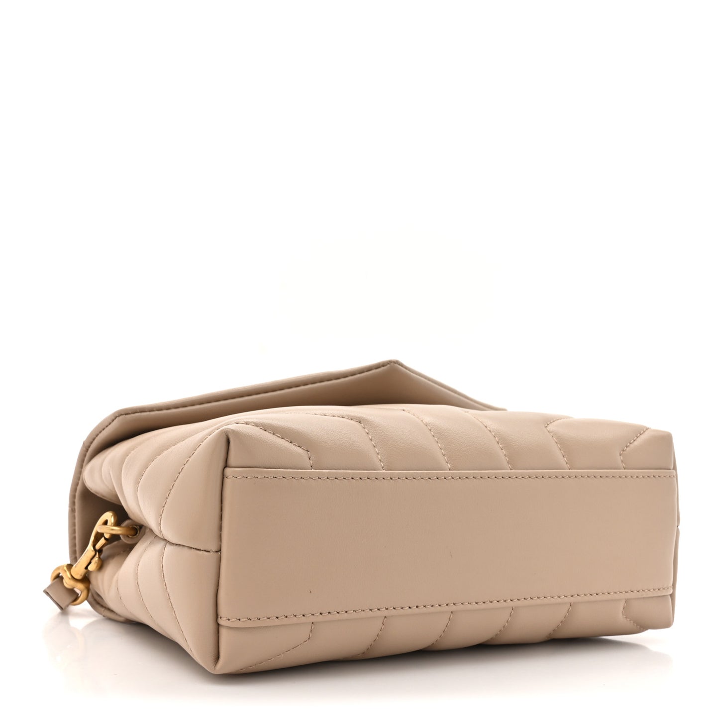 Calfskin Y Quilted Monogram Toy Loulou Crossbody Bag Dark Beige