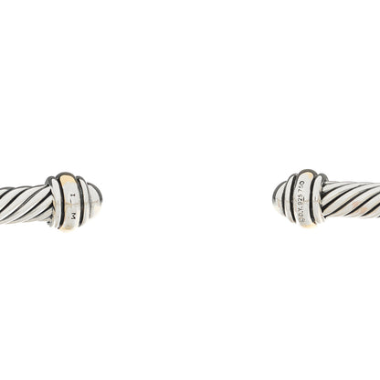 David Yurman Sterling Silver 18K Yellow Gold 4mm Cable Classics Bracelet 3 of 3