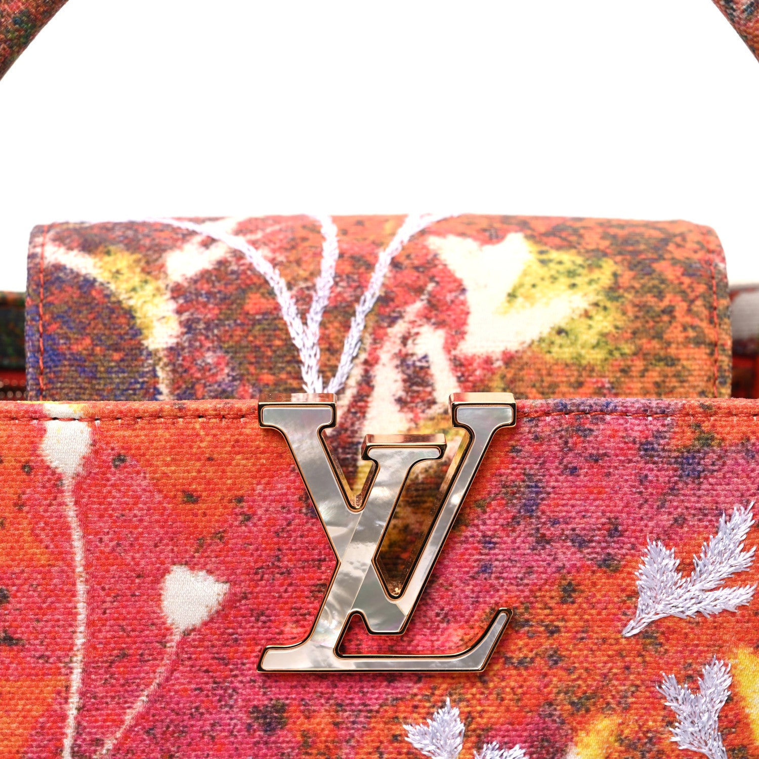 Louis Vuitton X SAM FELLS Canvas Embroidered Arty Capucines PM Multicolor 9 of 11