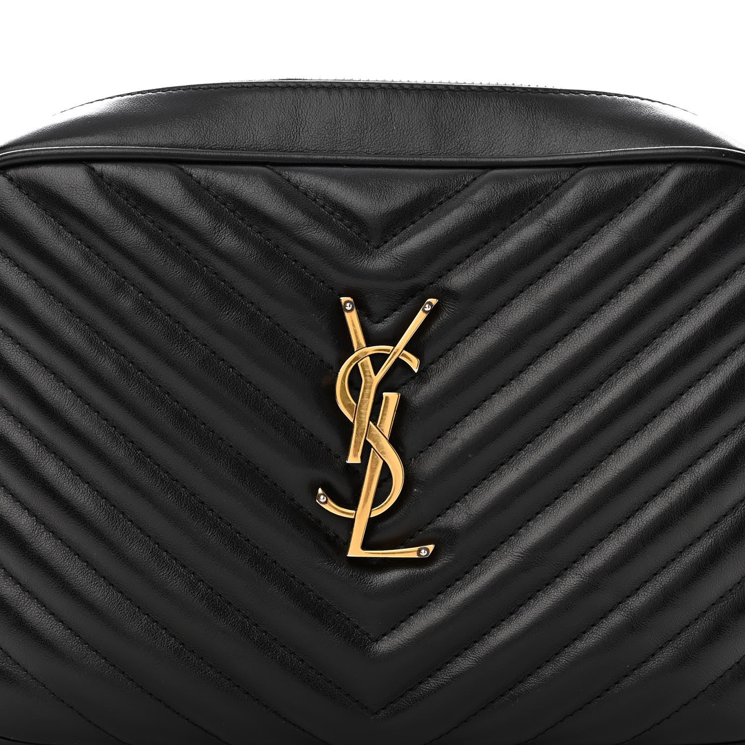 Saint Laurent Calfskin Matelasse Monogram Lou Camera Bag Black 8 of 11