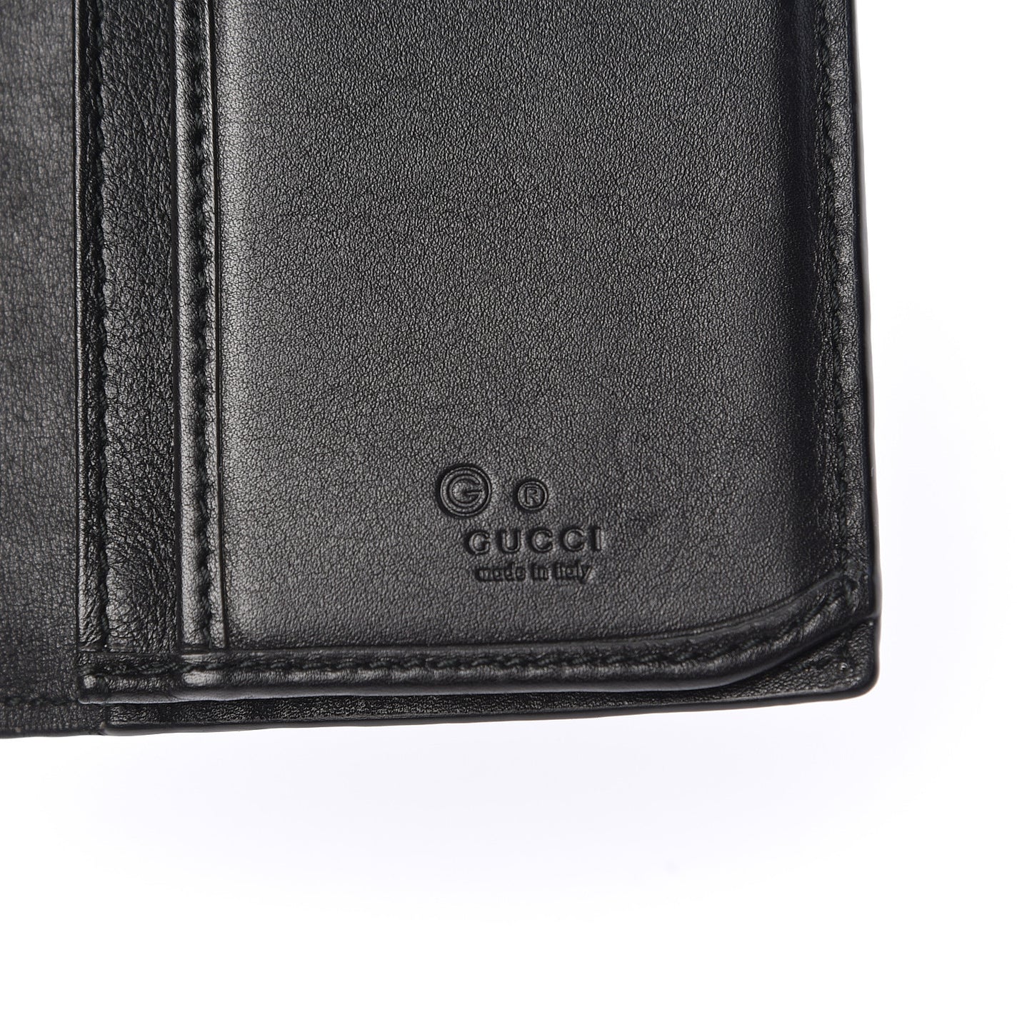 Microguccissima Bi-Fold Organizer Wallet Black
