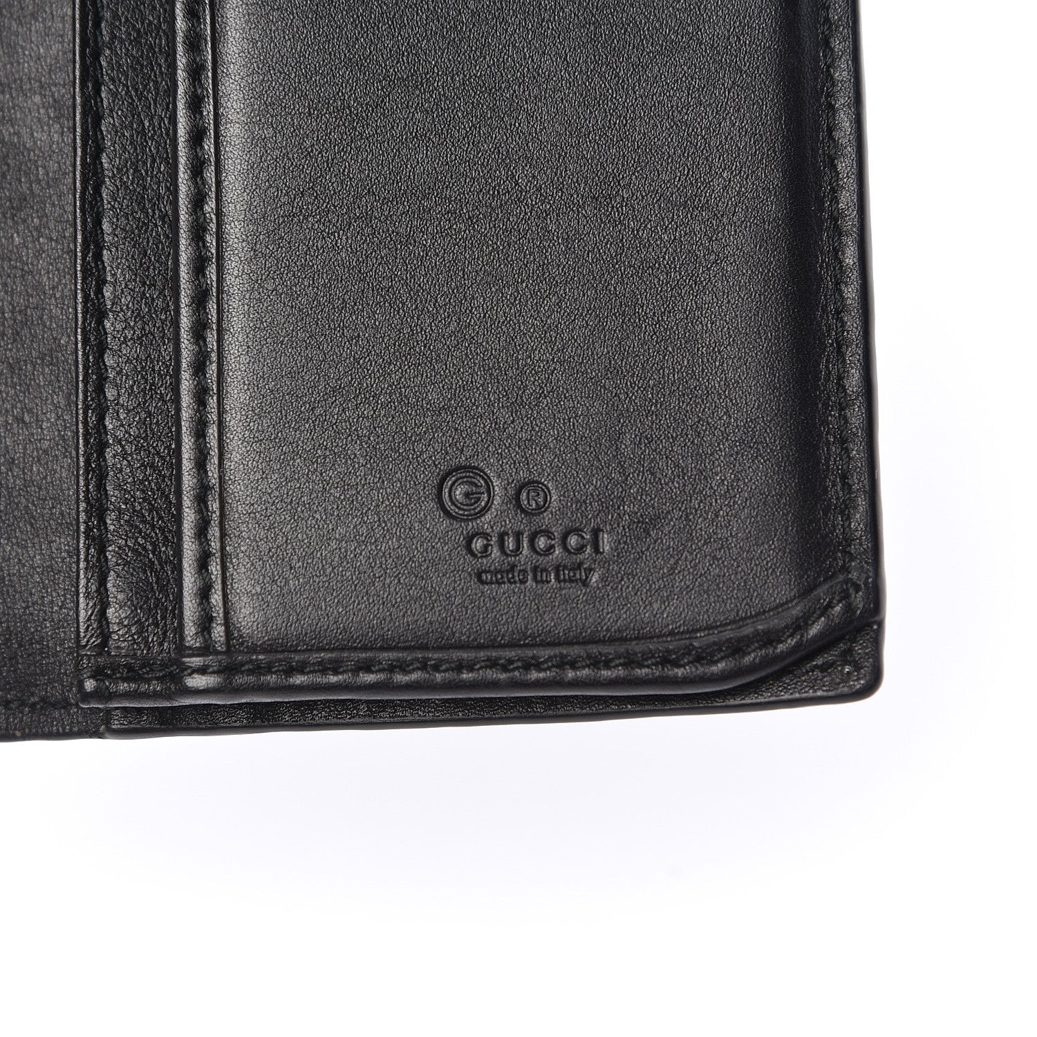 Gucci Microguccissima Bi-Fold Organizer Wallet Black 6 of 10