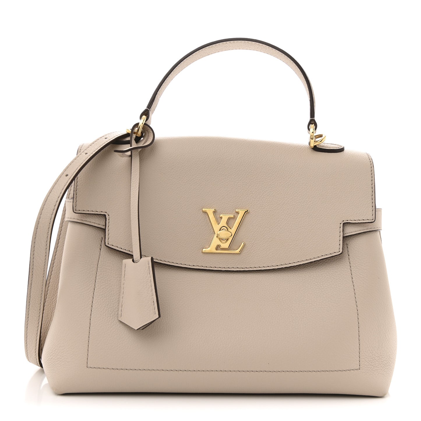 Soft Calfskin Lockme Ever MM Greige