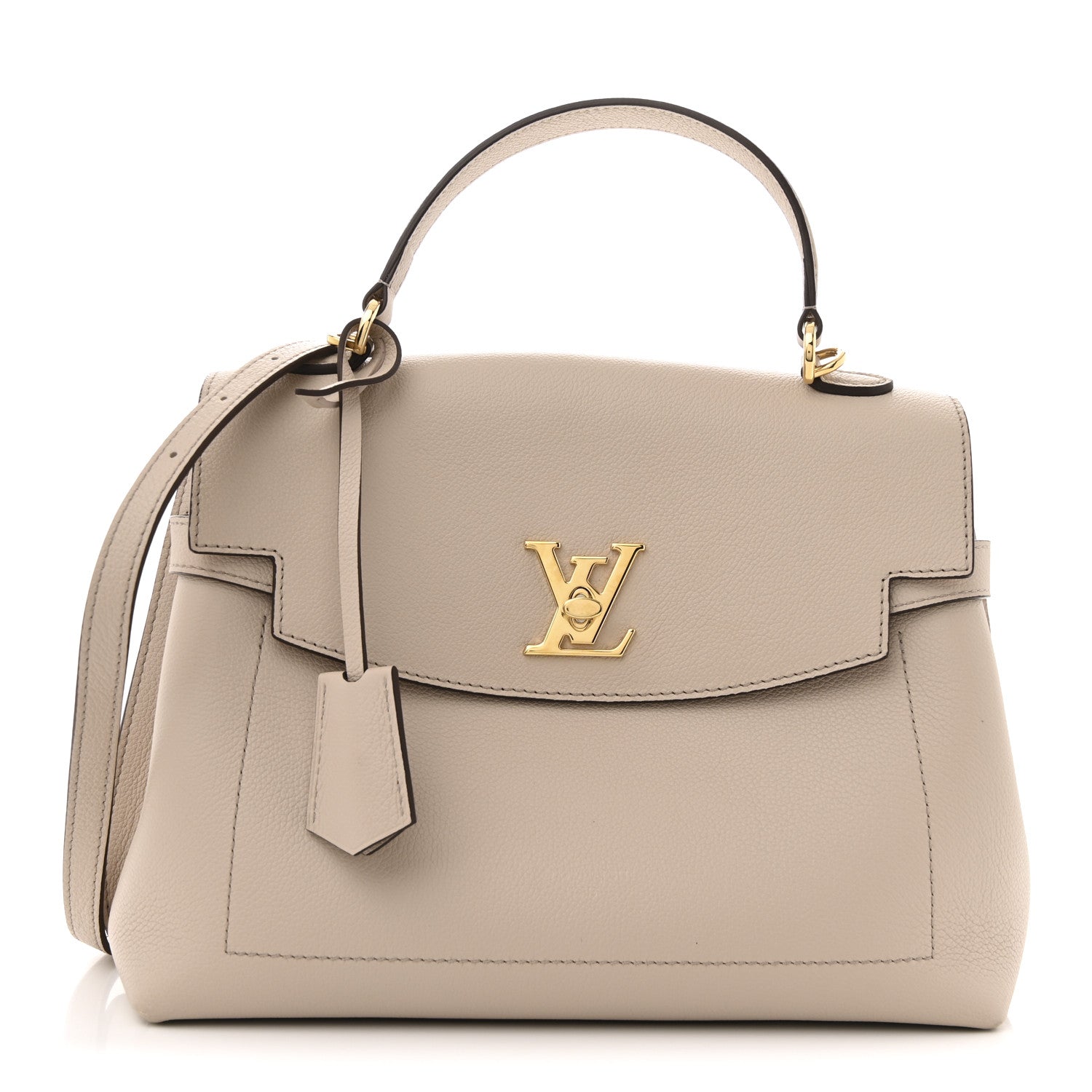 Louis Vuitton Soft Calfskin Lockme Ever MM Greige 1 of 12