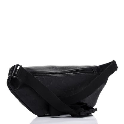 Louis Vuitton Calfskin Monogram Shadow Discovery Bumbag Black 3 of 10