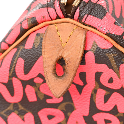 Louis Vuitton Monogram Graffiti Speedy 30 Fuchsia 14 of 21