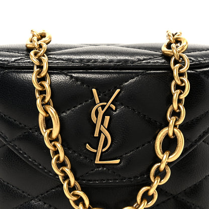 Saint Laurent Lambskin Matelasse Monogram June Chain Belt Bag 7 of 9