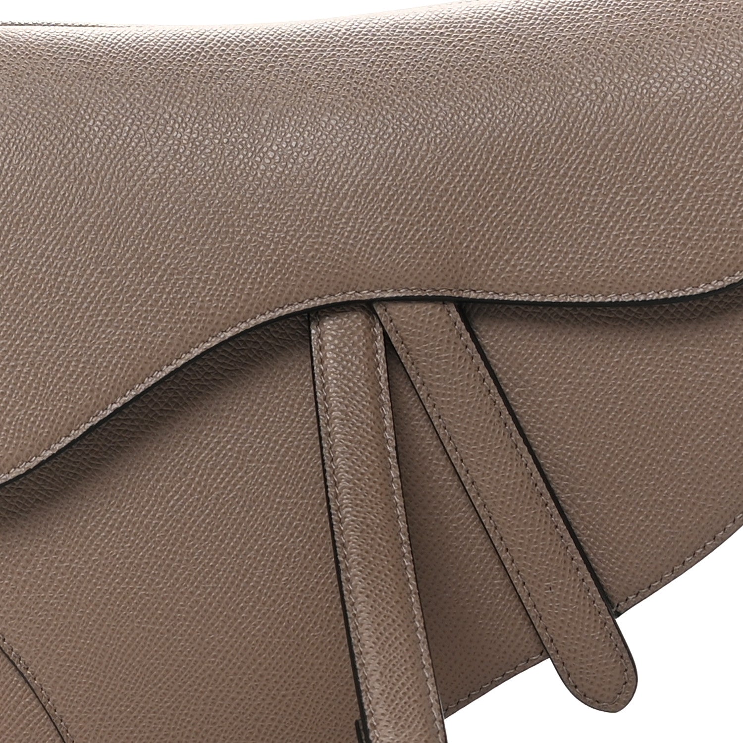 Christian Dior Grained Calfskin Saddle Bag Warm Taupe 8 of 10