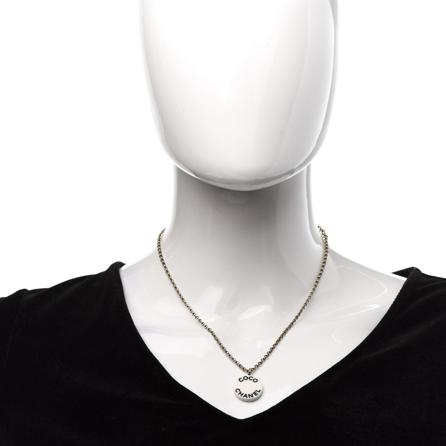 Resin Coco CC Necklace Gold