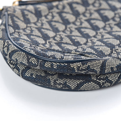 Christian Dior Monogram Mini Saddle Pochette Navy 12 of 12