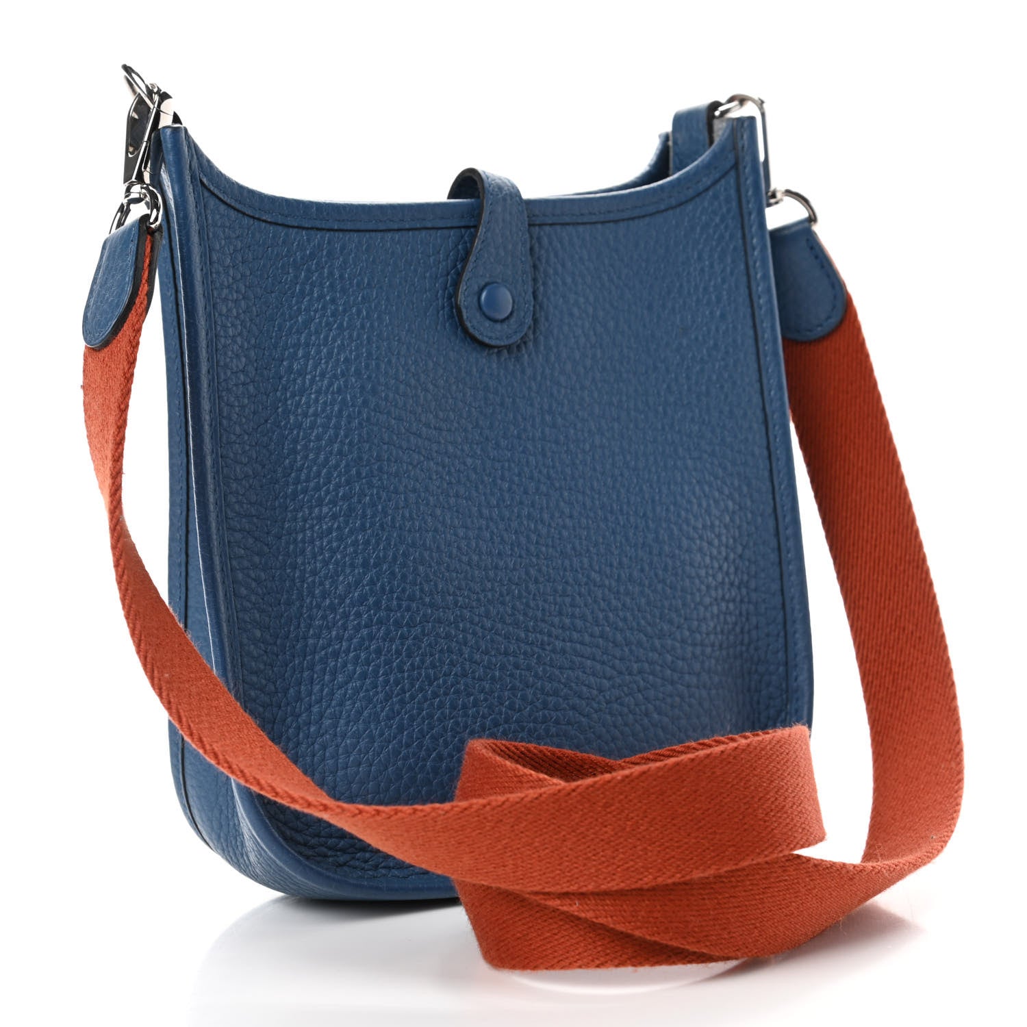 Hermes Taurillon Clemence Amazone Evelyne TPM Bleu Agate Cuivre 2 of 4