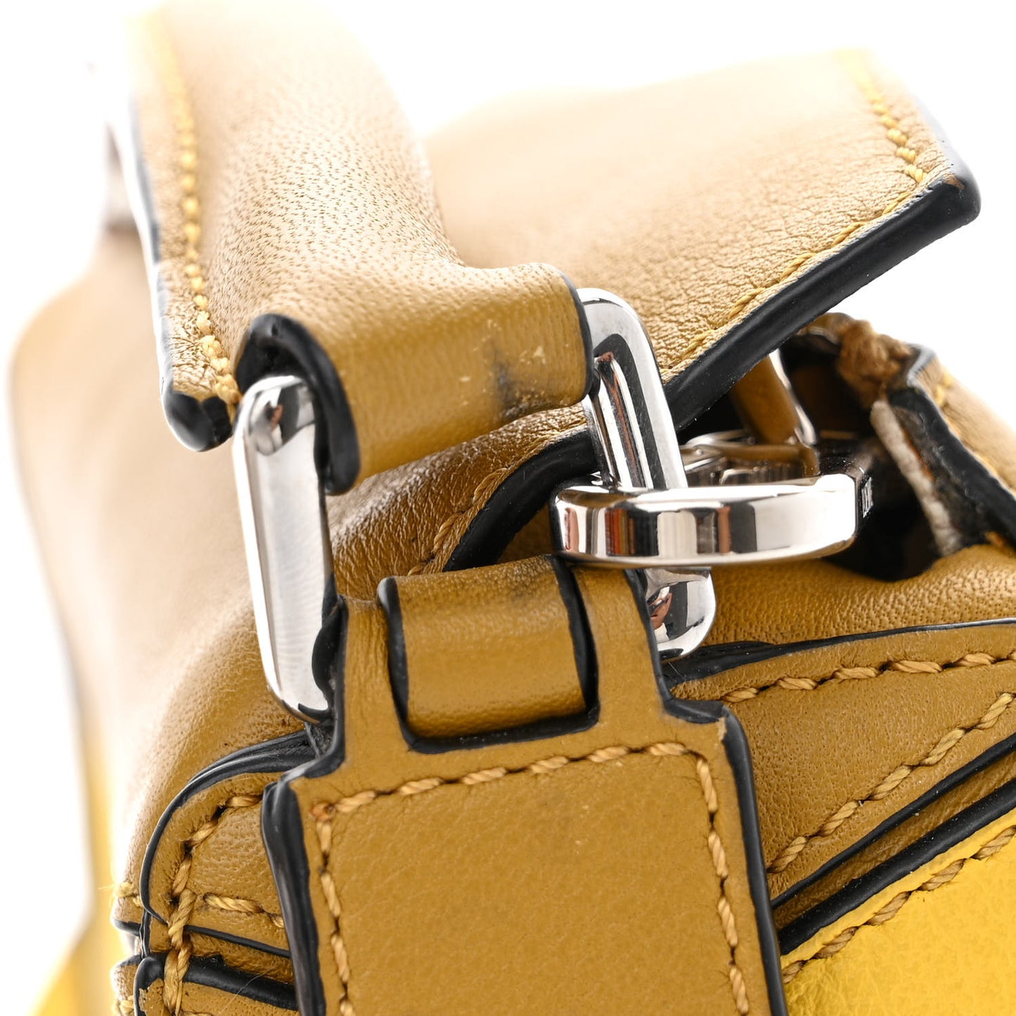 Calfskin Mini Puzzle Bag Yellow Ochre