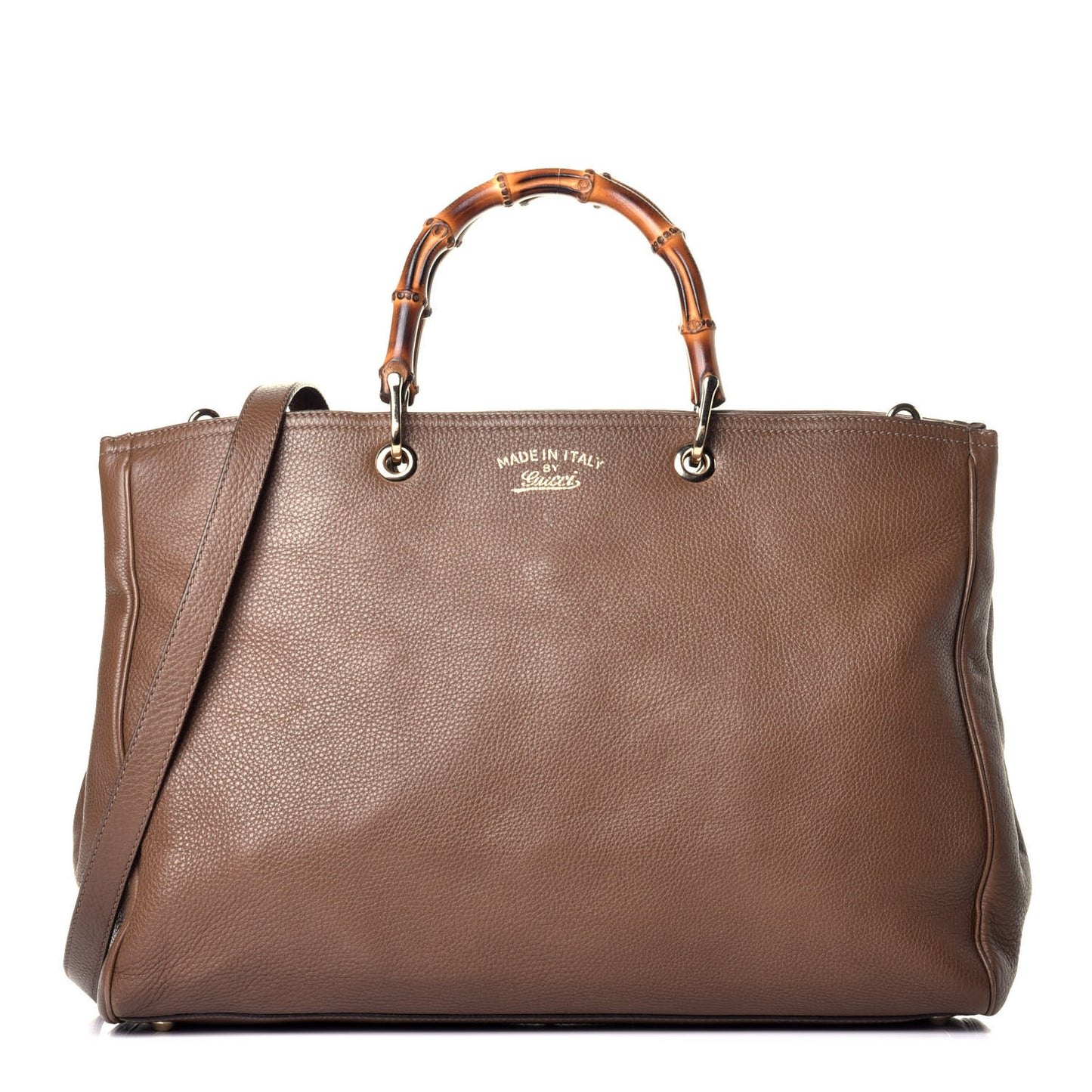 Cellarius Calfskin Large Bamboo Shopper Tote Acero