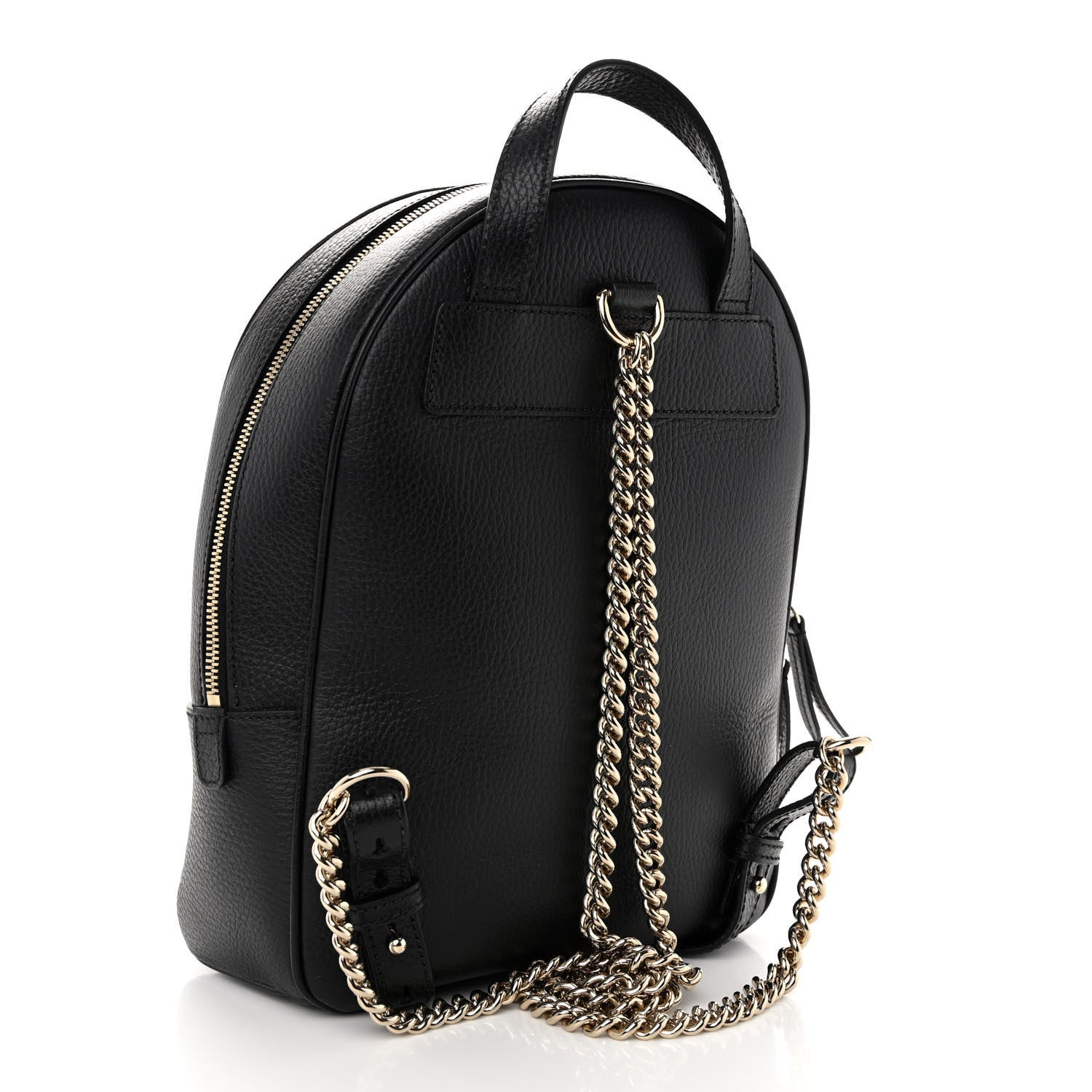 Gucci Pebbled Calfskin Soho Chain Backpack Black 3 of 9