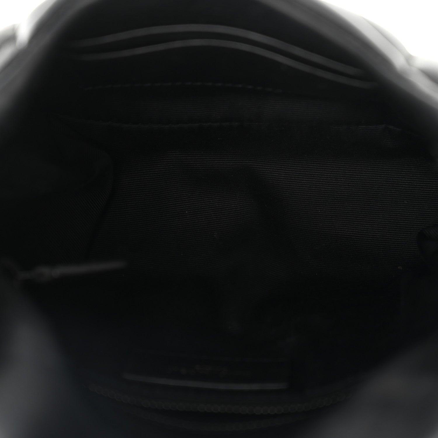 Saint Laurent Lambskin Quilted Toy Loulou Puffer Monogram Monochrome Chain Satchel Black 4 of 9