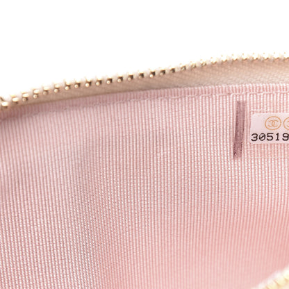 Chanel Iridescent Lambskin Quilted Classic Flat Wallet Pouch Ivory 7 of 10