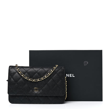 Chanel Caviar Quilted Wallet On Chain WOC Black 12 of 12
