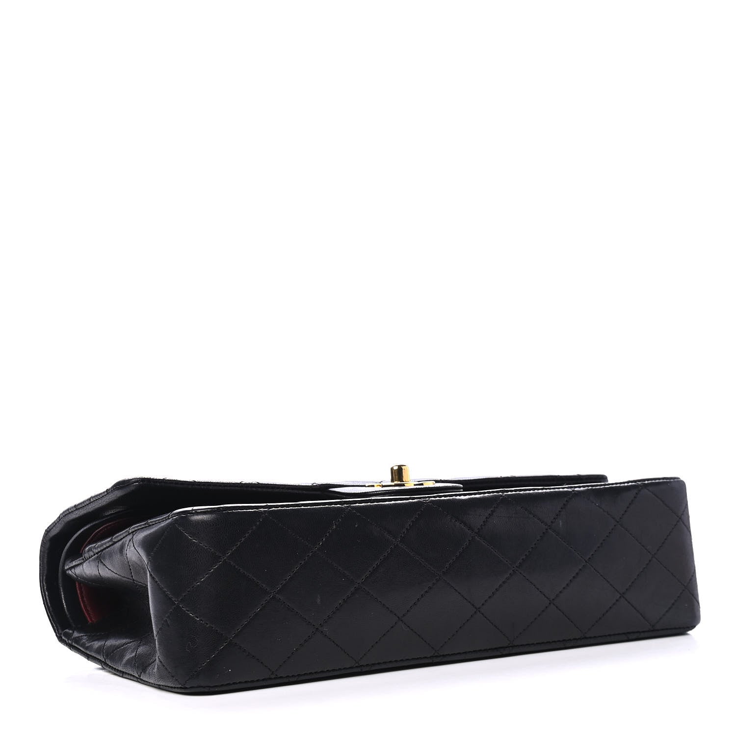 Chanel Lambskin Quilted Medium Double Flap Black 3 of 4