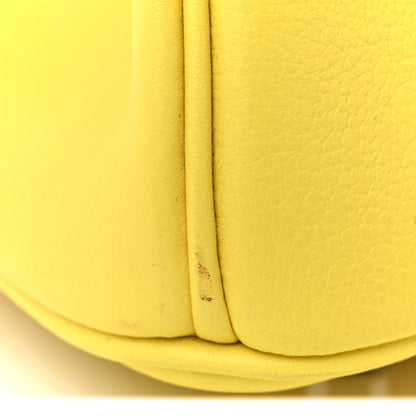 Hermes Taurillon Novillo Verso Birkin 25 Lime Bleuet 11 of 13