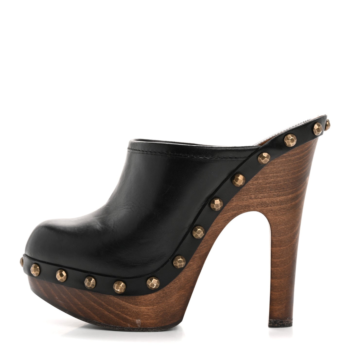 Smooth Calfskin Camoy Clogs 37 Black