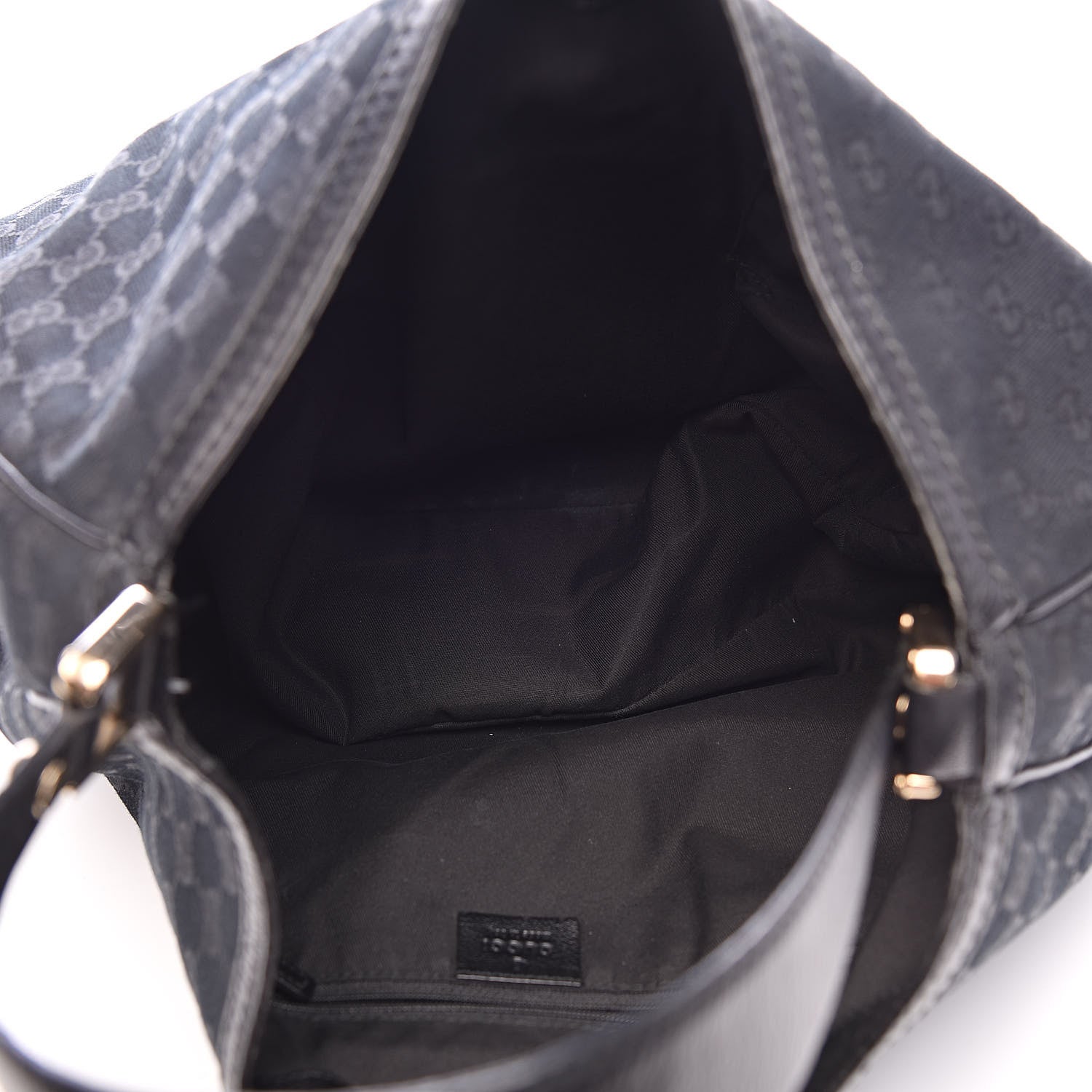 Gucci Monogram Large New Ladies Web Hobo Black 5 of 15