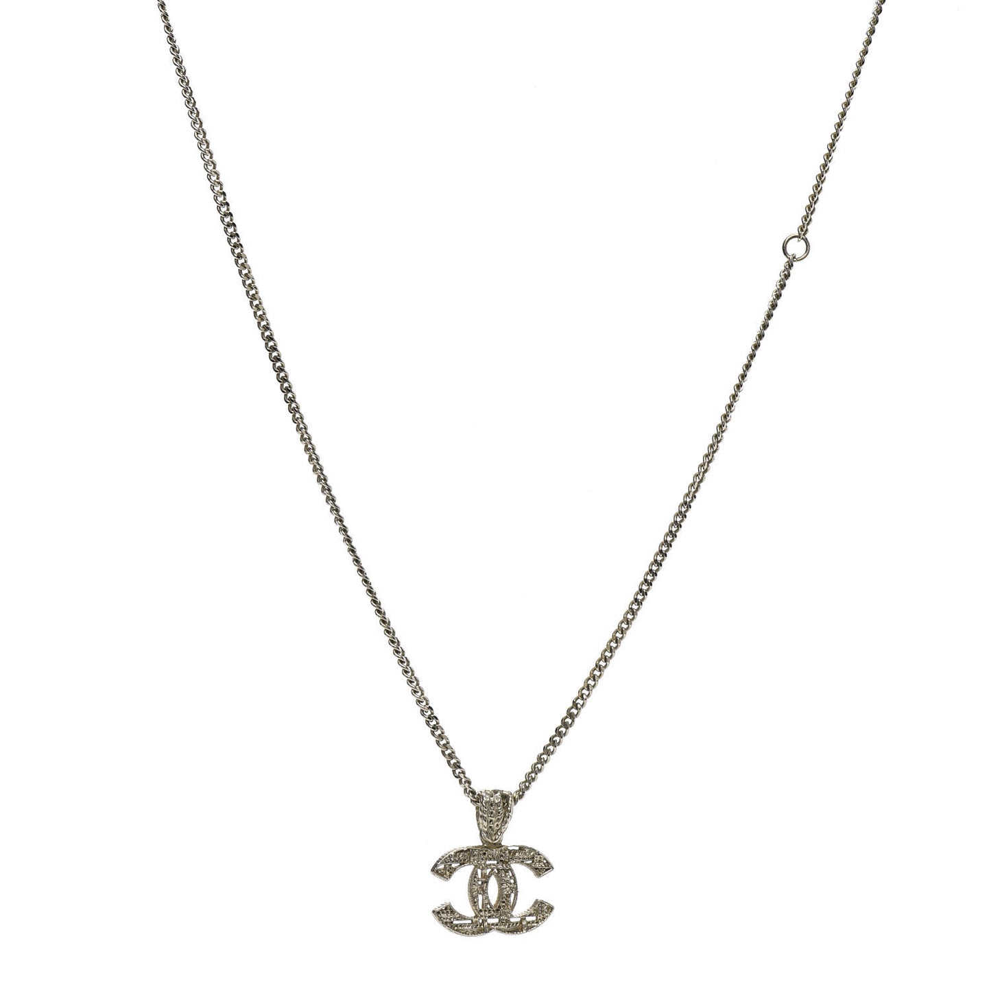 Tweed Effect CC Necklace Gold