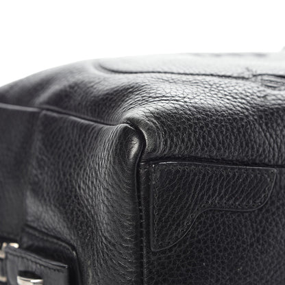 Prada Vitello Daino Print Logo Bowler Black 8 of 15