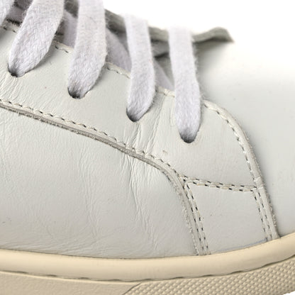 Saint Laurent Calfskin Studded SL/08 Low Top Sneakers 37.5 White 13 of 14