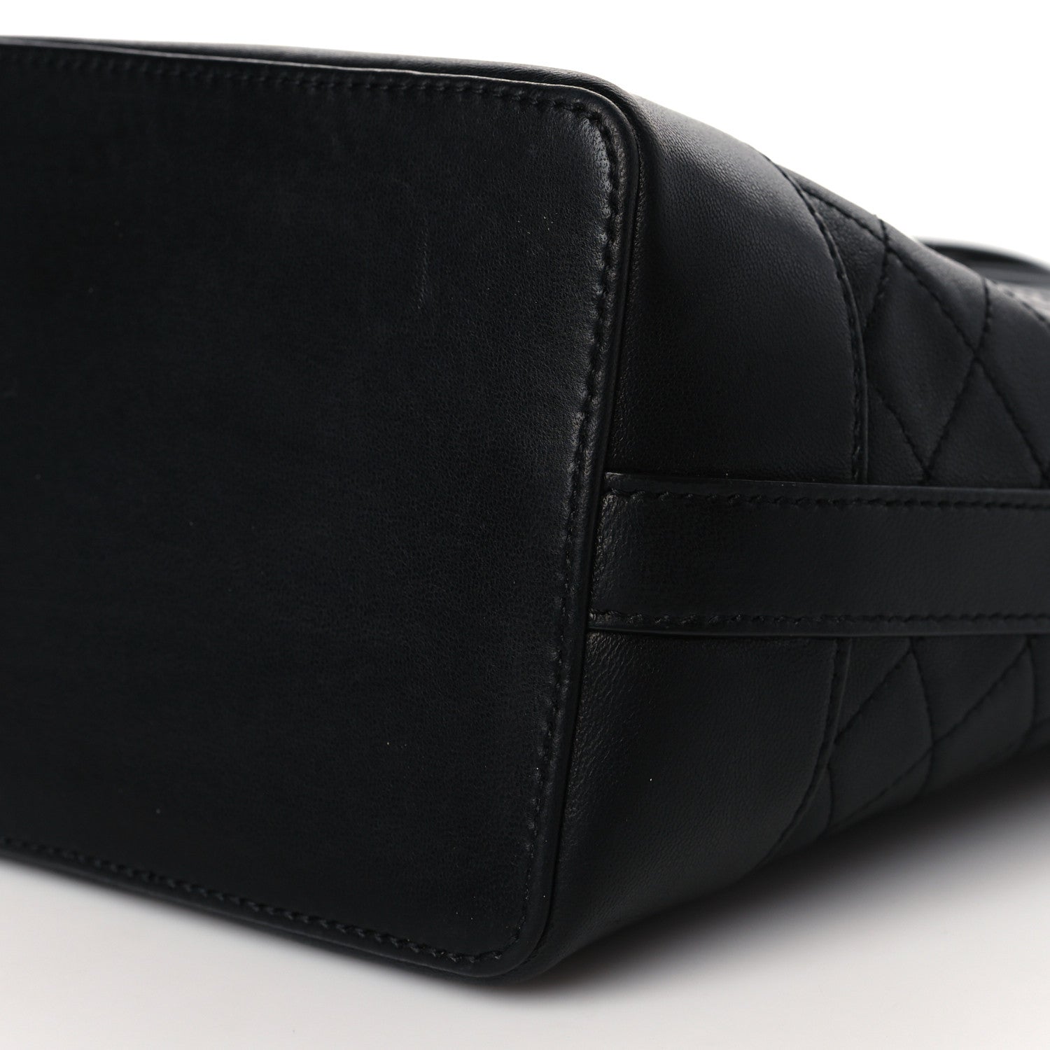 Saint Laurent Lambskin Quilted Small Emmanuelle Bucket Bag Black 9 of 9