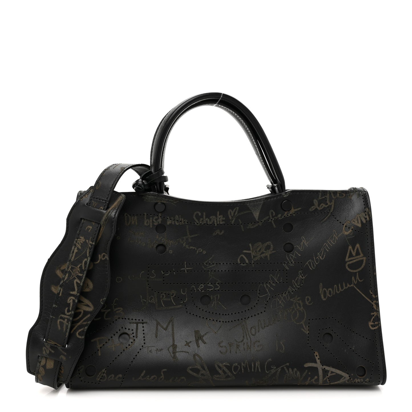 Calfskin Love Perforated Blackout Hardware S City Black