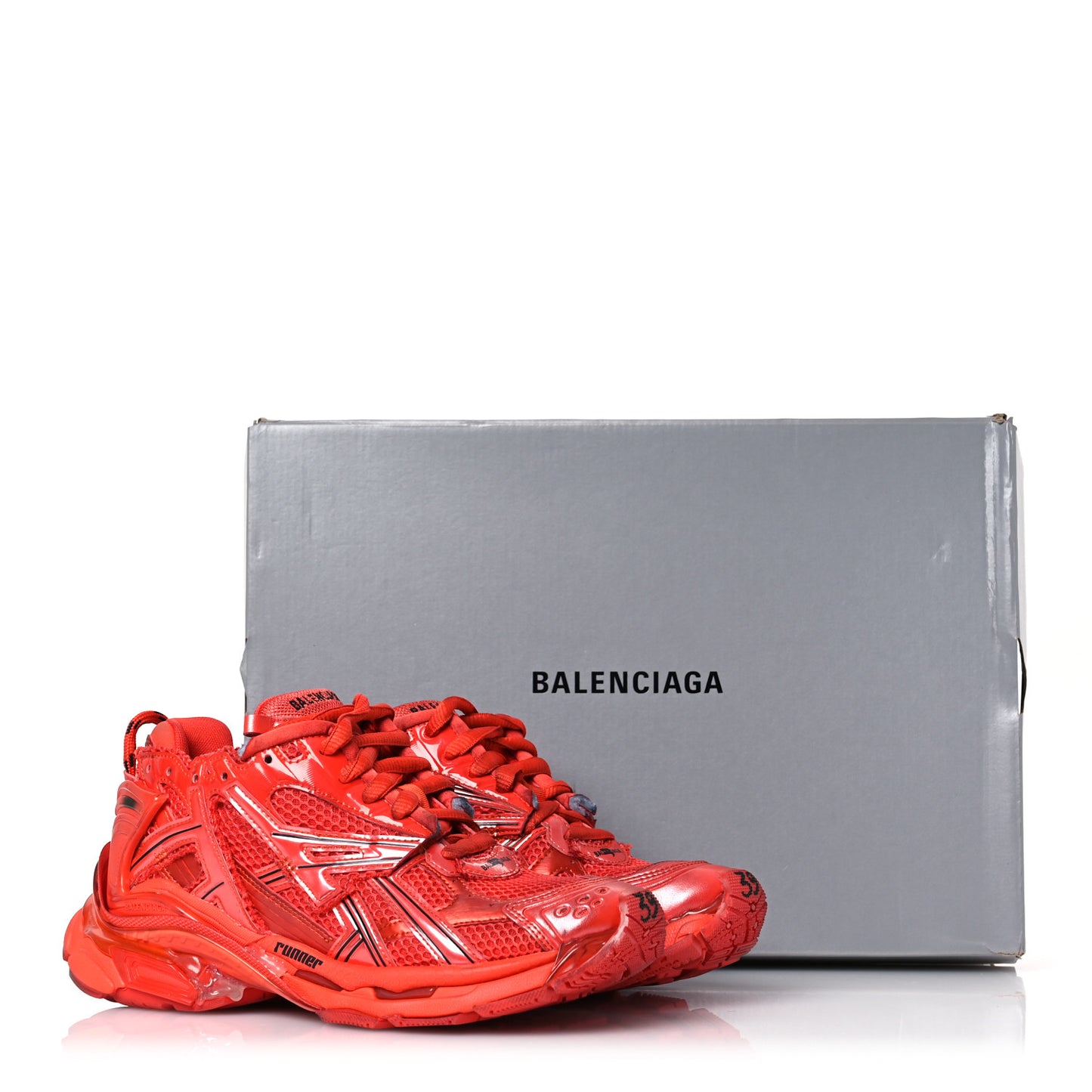 Mesh Rubber Mens Runner Sneakers  39 Red